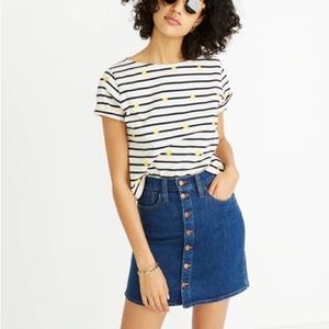 Madewell Button Up Denim Skirt